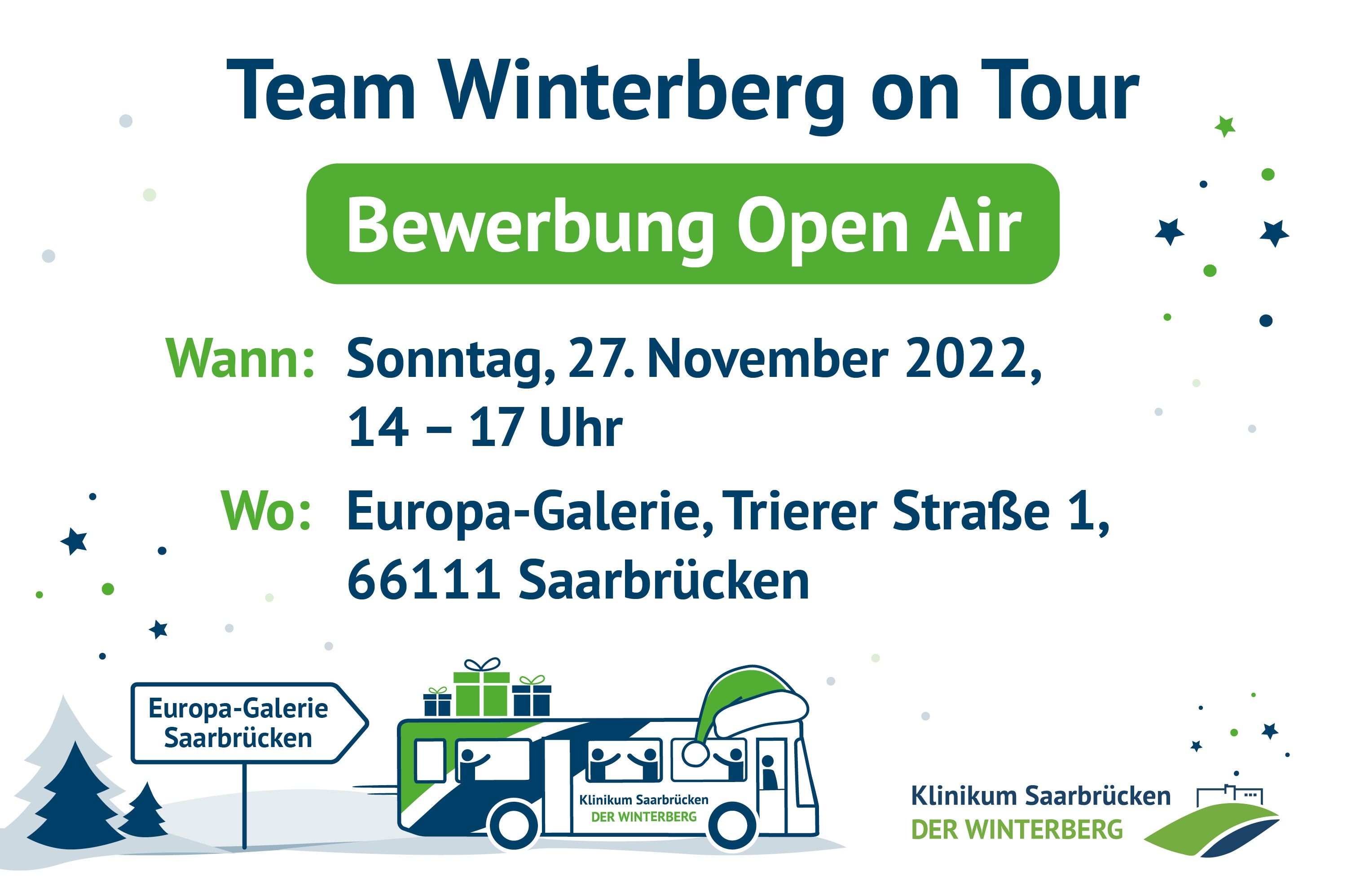 Symbolbild: Team Winterberg on Tour mit einem Bewerbung Open Air am Sonntag, 27. November 2022, zwischen 14-17 Uhr vor der Europa-Galerie in Saarbrücken. 