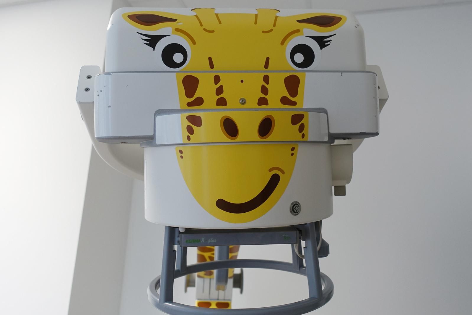 Die "Giraffe" als mobiles Röntgengerät im Einsatz