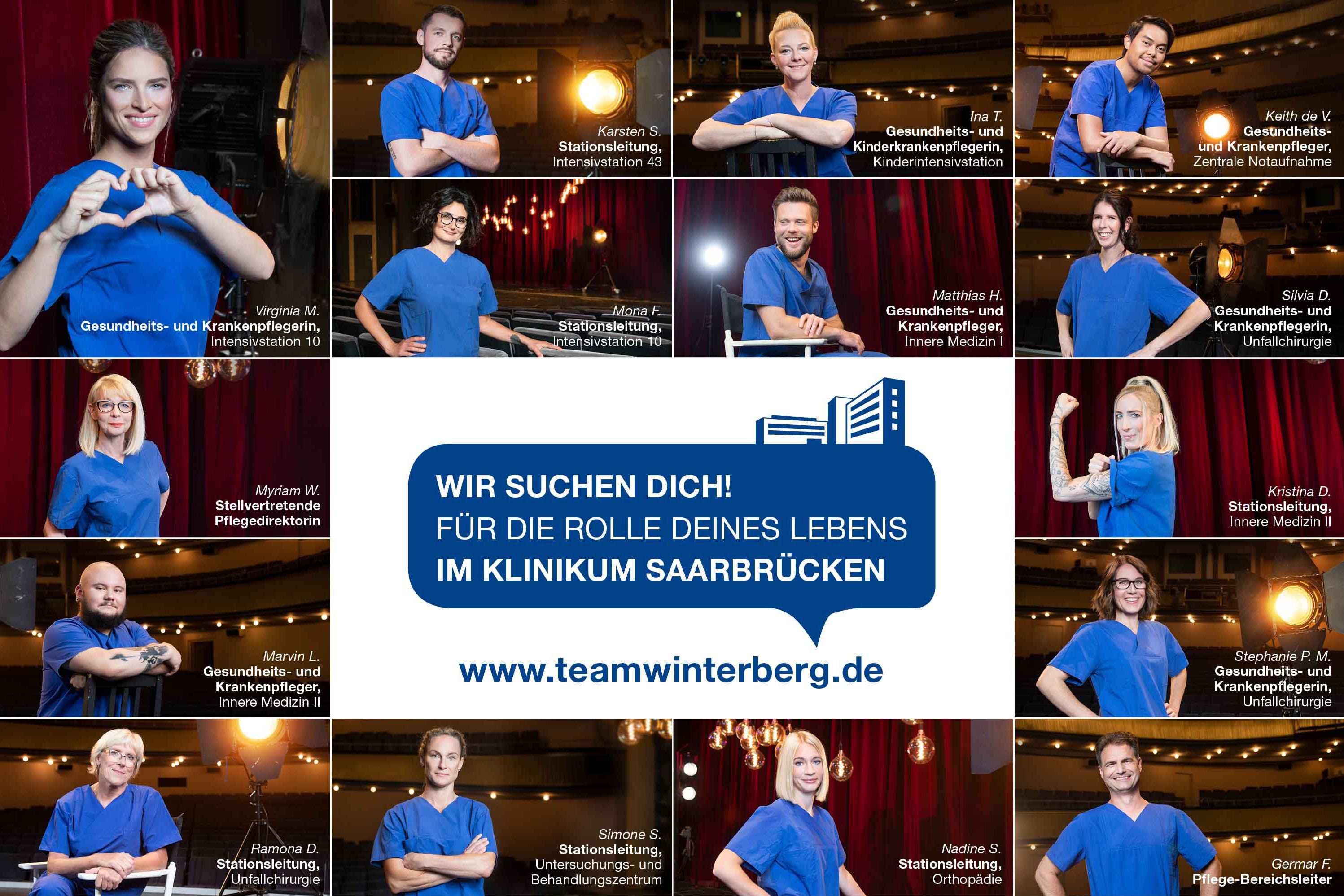 Collage Pflegefachkräfte "Die Rolle Deines Lebens"