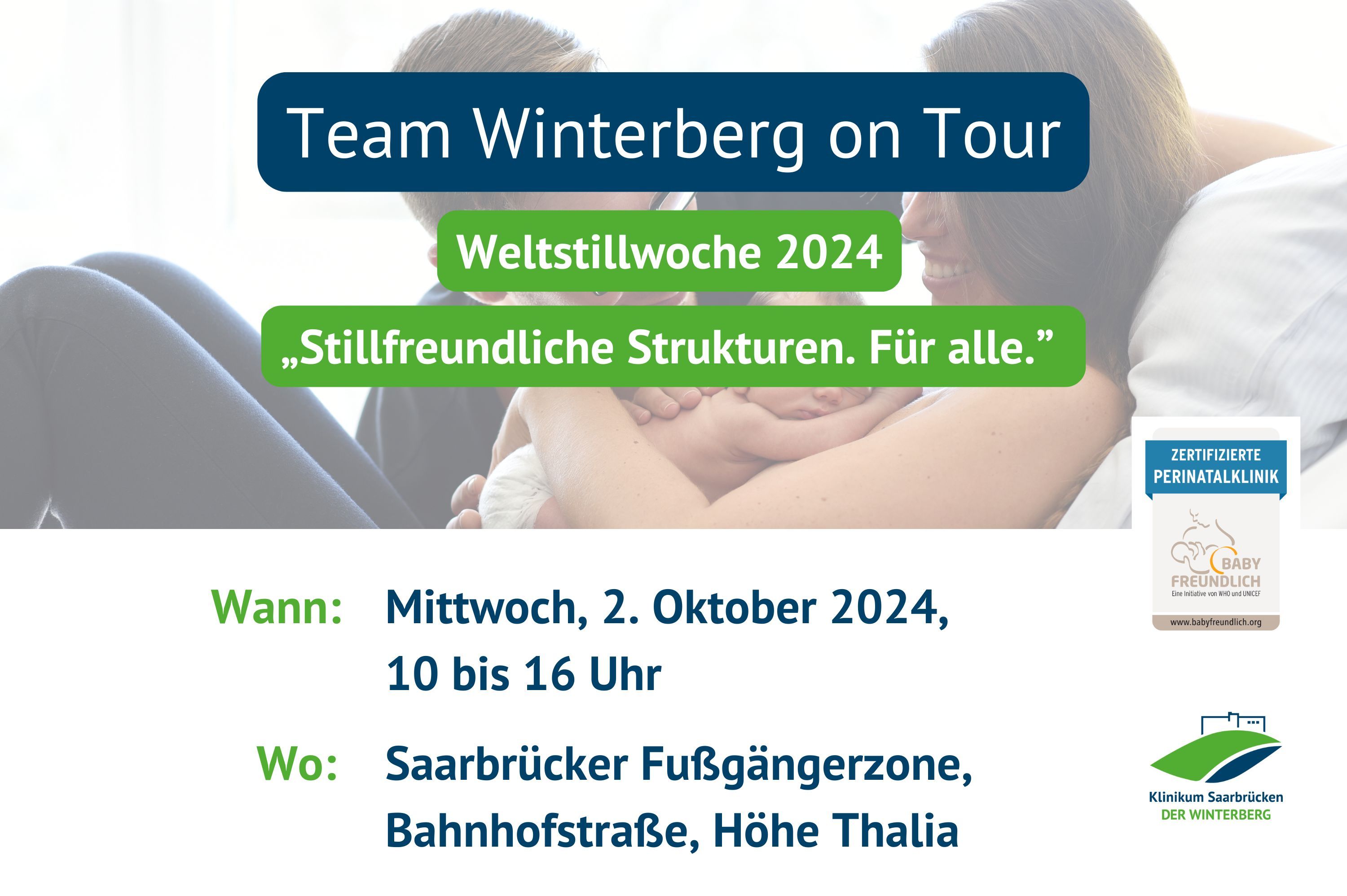 Grafik zur Veranstaltung anläßlich der Weltstillwoche: Winterberg on Touram Mittwoch, 2. Oktober 2024 in der Saarbrücker Bahnhofstraße 