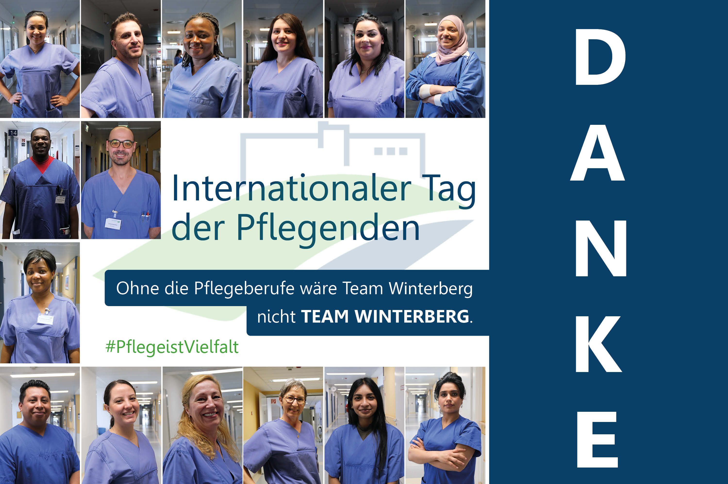 Das Klinikum Saarbrücken sagt zum Tag der Pflegenden DANKE - ohne Pflegekräfte wäre Team Winterberg nicht Team Winterberg.